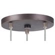 Woodbridge Lighting Candice 3-Light Glass Cluster Pendant in Nickel