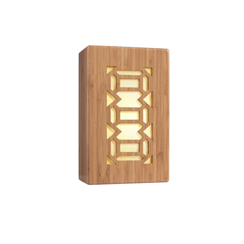 Woodbridge Lighting Light House Triune Bamboo Wall Sconce in Natural