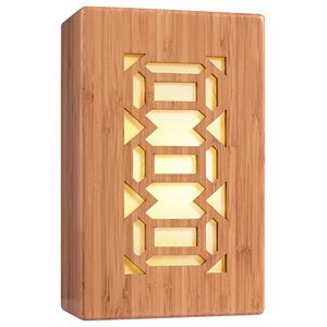 woodbridge lighting light house triune bamboo wall sconce in natural