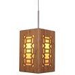 Woodbridge Lighting Light House Triune Medium Bamboo Pendant in Nickel/Natural