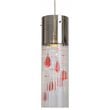 Woodbridge Lighting Gem Metal LED Mini Pendant with Strings in Rudy Red