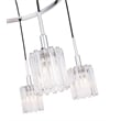 Woodbridge Lighting Candice Frosted Square Metal Chandelier in Chrome