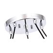 Woodbridge Lighting Candice Frosted Square Metal Chandelier in Chrome