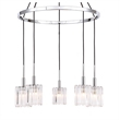 Woodbridge Lighting Candice Frosted Square Metal Chandelier in Chrome