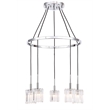 Woodbridge Lighting Candice Frosted Square Metal Chandelier in Chrome