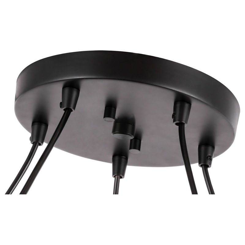 Woodbridge Lighting Candice Frosted Square Metal Chandelier in Chrome/Bronze