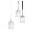 Woodbridge Lighting Candice Frosted Square Metal Chandelier in Chrome/Bronze