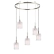 Woodbridge Lighting Candice Frosted Square Metal Chandelier in Satin Nickel