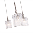 Woodbridge Lighting Candice Frosted Square Metal Chandelier in Satin Nickel