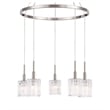 Woodbridge Lighting Candice Frosted Square Metal Chandelier in Satin Nickel