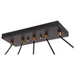 Woodbridge Lighting Candice Frosted Square Metal Linear Pendant in Brass/Bronze
