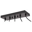 Woodbridge Lighting Candice Frosted Square Metal Linear Pendant in Brass/Bronze