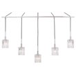Woodbridge Lighting Candice Frosted Square Metal Linear Pendant in Chrome