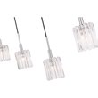 Woodbridge Lighting Candice Frosted Square Metal Linear Pendant in Chrome