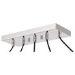 Woodbridge Lighting Candice Frosted Square Metal Linear Pendant in Chrome