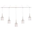 Woodbridge Lighting Candice Frosted Square Metal Linear Pendant in Satin Nickel