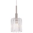 Woodbridge Lighting Candice Frosted Square Metal Linear Pendant in Satin Nickel