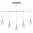 Woodbridge Lighting Candice Frosted Square Metal Linear Pendant in Satin Nickel