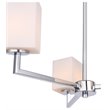 Woodbridge Lighting Candice 3-Light Opal Square Glass Chandelier in Chrome