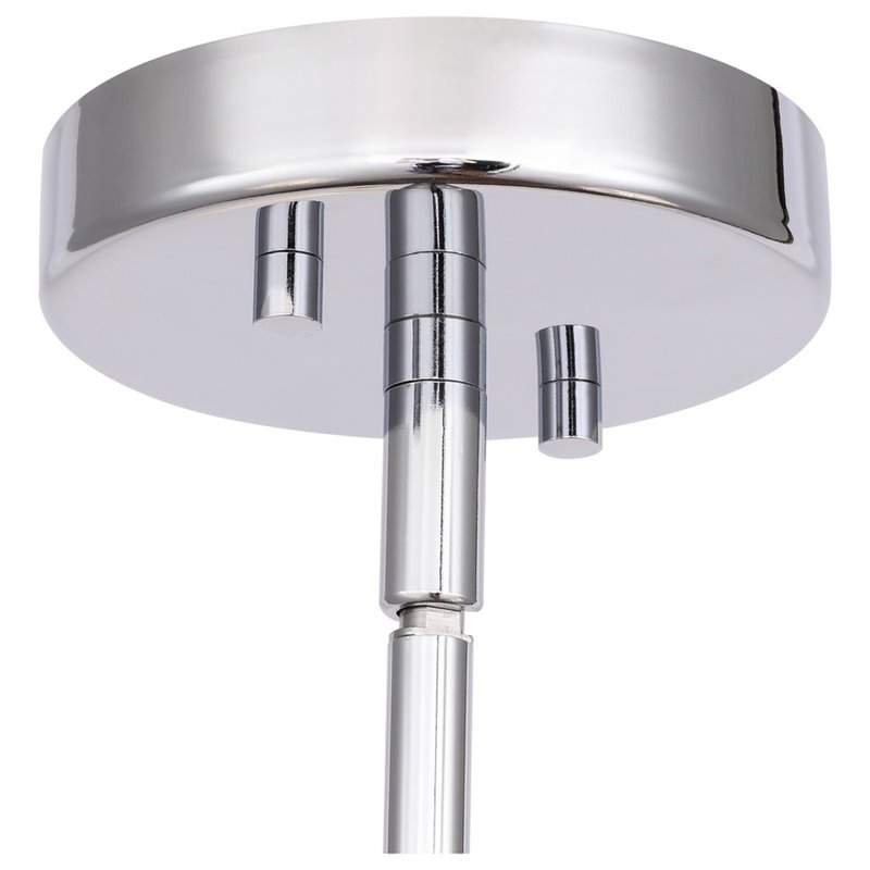 Woodbridge Lighting Candice 3-Light Opal Square Glass Chandelier in Chrome