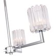 Woodbridge Lighting Candice 3-Light Swizzle Stick Glass Chandelier in Chrome
