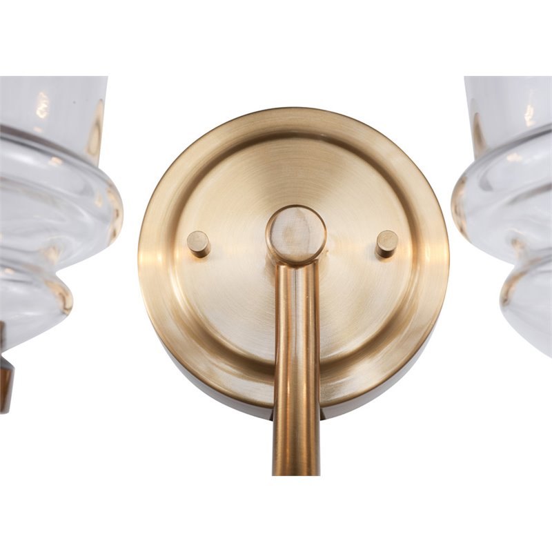 Woodbridge Lighting Elliot 2-Light Transitional Metal Bath in Brass