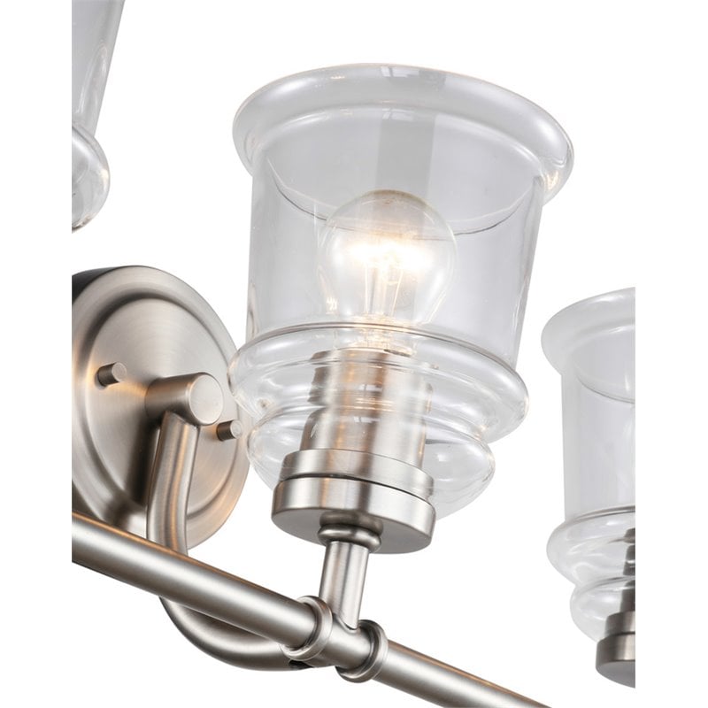 Woodbridge Lighting Elliot 19553 3-Light Metal Bath in Antique Nickel