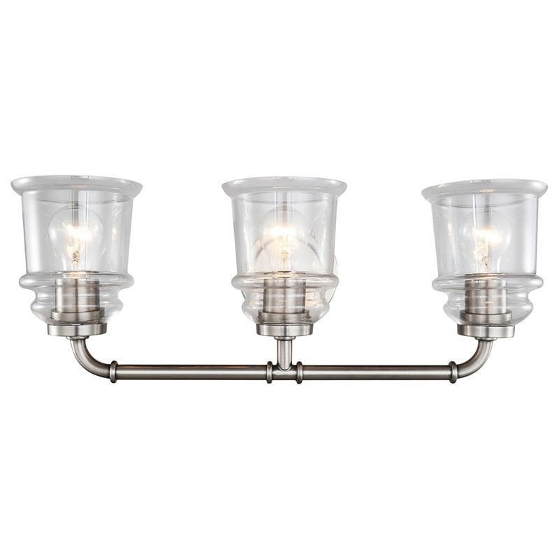 Woodbridge Lighting Elliot 19553 3-Light Metal Bath in Antique Nickel