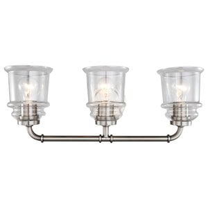 Woodbridge Lighting Elliot 19553 3-Light Metal Bath in Antique Nickel