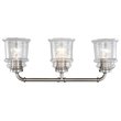 Woodbridge Lighting Elliot 19553 3-Light Metal Bath in Antique Nickel