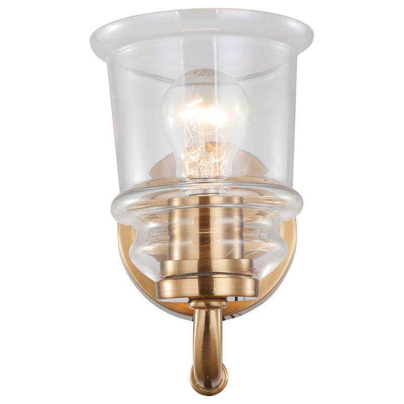 Woodbridge Lighting Elliot 19551 1-Light Transitional Metal Bath in Brass