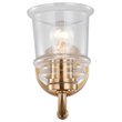 Woodbridge Lighting Elliot 19551 1-Light Transitional Metal Bath in Brass