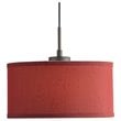 Woodbridge Lighting Drum Fabric & Metal Mini-Pendant in Bronze/Red