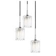 Woodbridge Lighting Regent Park 3-Light Swizzle Glass Pendant in Chrome