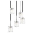 Woodbridge Lighting Regent Park 5-Light Swizzle Glass Pendant in Chrome