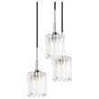 Woodbridge Lighting Regent Park 5-Light Swizzle Glass Pendant in Chrome