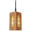 Woodbridge Lighting Light House Triune Small Bamboo Pendant in Bronze/Natural