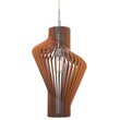 Woodbridge Lighting Escher Canopy 1 Light Wood Mini Pendant in Nickel/Cherry