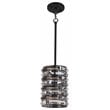 Woodbridge Lighting Lana Horizontal Crystals Metal Mini-Pendant in Black