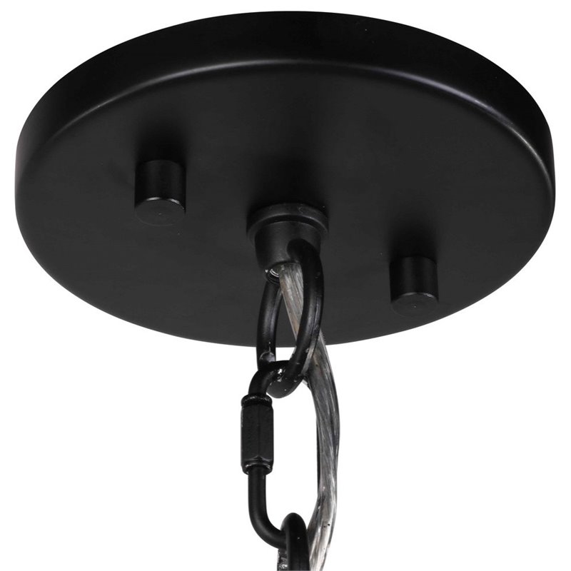 Woodbridge Lighting Lana Horizontal Crystals Metal Mini-Pendant in Black