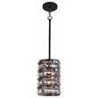 Woodbridge Lighting Lana Horizontal Crystals Metal Mini-Pendant in Black