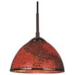 Woodbridge Lighting Alexis 1 Light Metal Pendant in Bronze/Red