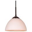 Woodbridge Lighting Alexis 1 Light Metal Pendant in Bronze/White