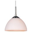 Woodbridge Lighting Alexis 1 Light Metal Pendant in Satin Nickel/White