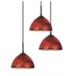 Woodbridge Lighting Alexis 3-Light Metal Pendant in Bronze/Red