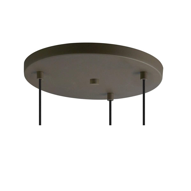 Woodbridge Lighting Alexis 3-Light Metal Pendant in Bronze/Red