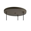 Woodbridge Lighting Alexis 3-Light Metal Pendant in Bronze/Red