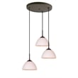 Woodbridge Lighting Alexis 3-Light Metal Pendant in Bronze/White