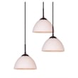 Woodbridge Lighting Alexis 3-Light Metal Pendant in Bronze/White