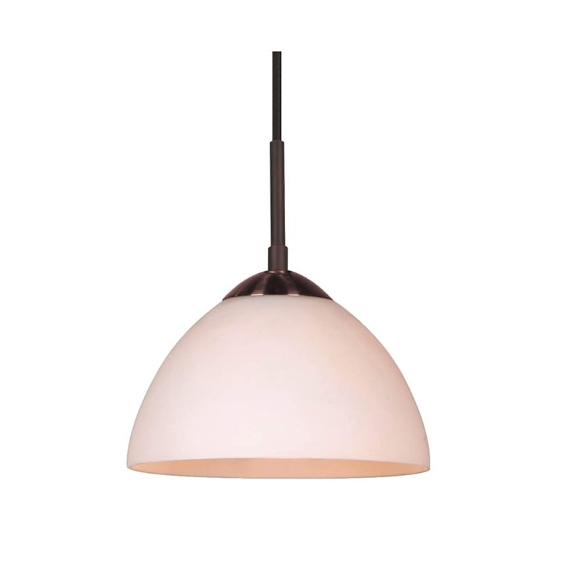 Woodbridge Lighting Alexis 3-Light Metal Pendant in Bronze/White